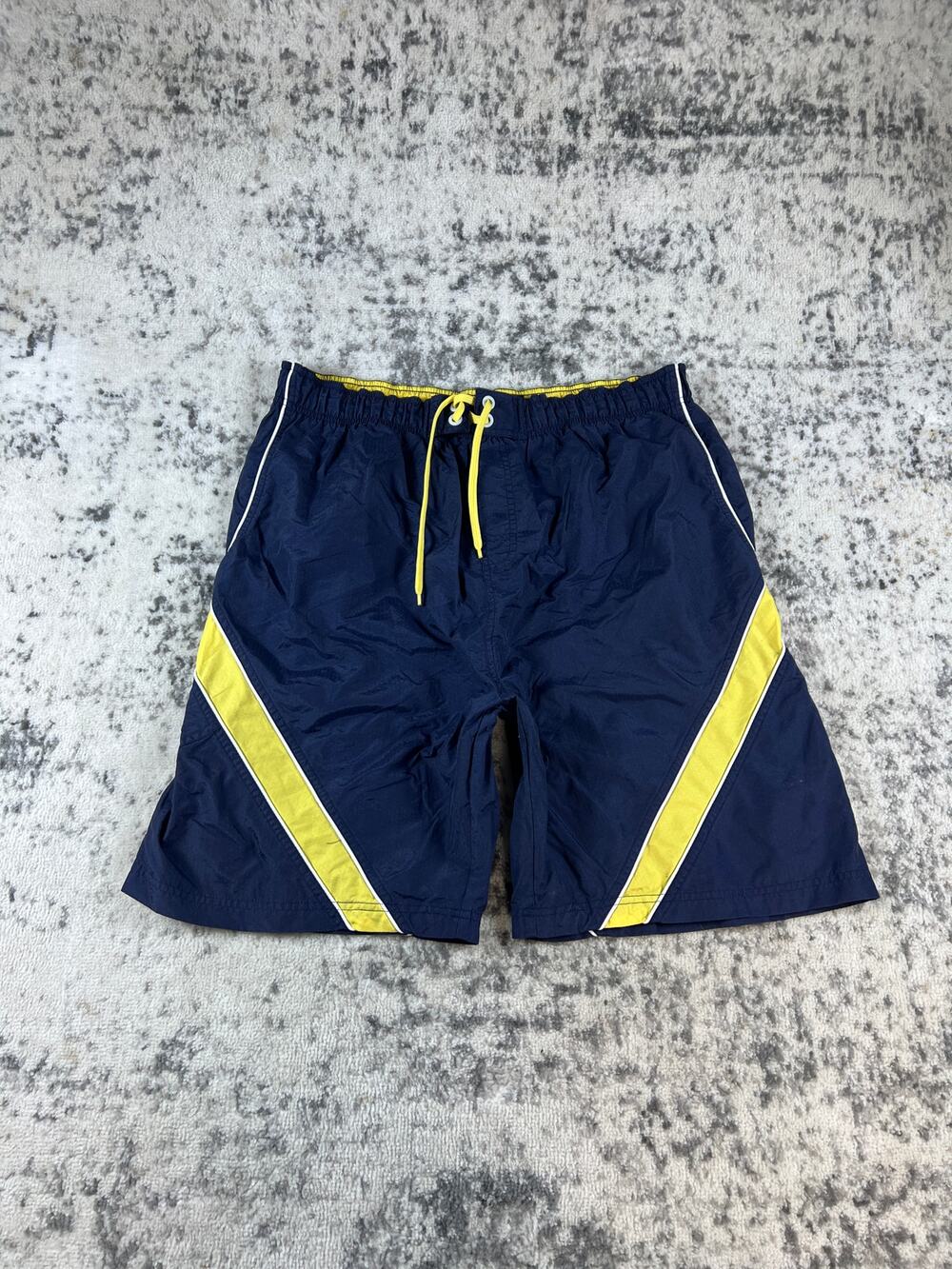 Energy Zone Y2k Stripped Swim Trunks Shorts Sz Large Vintage Swimming